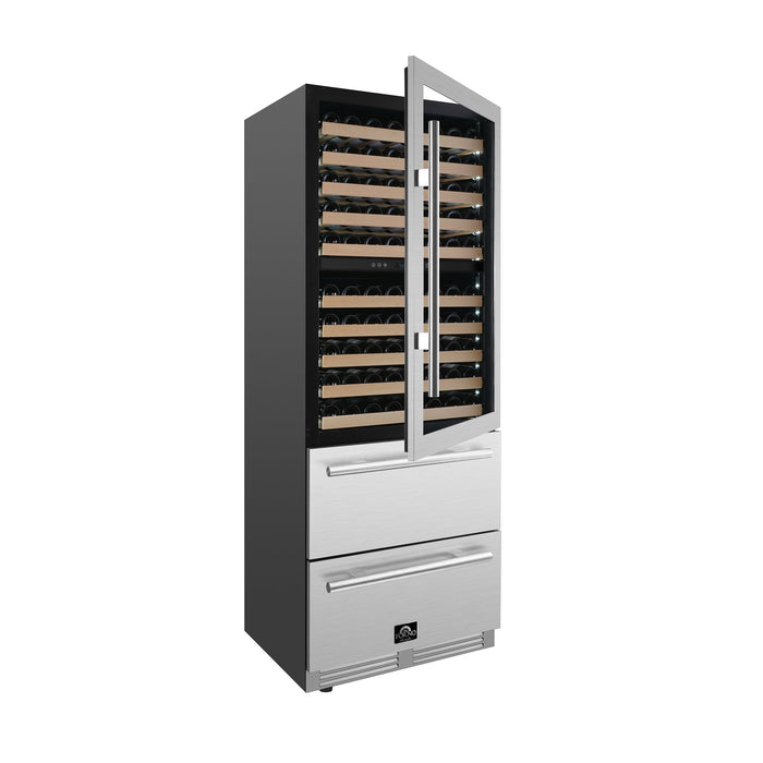 Forno 30" 21.3 cu.ft. 150 Bottle and 252 Can Dual Zone Wine Cooler, FWCDR6697-30S