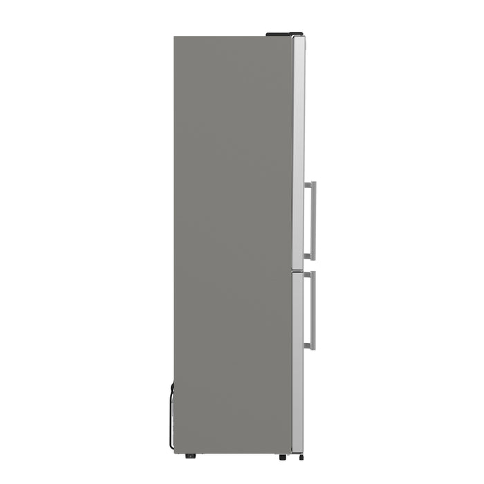 Forno 23.4" 10.8 Cu. Ft. Left Swing Refrigerator with Bottom Freezer in Stainless Steel, FFFFD1778-24LS