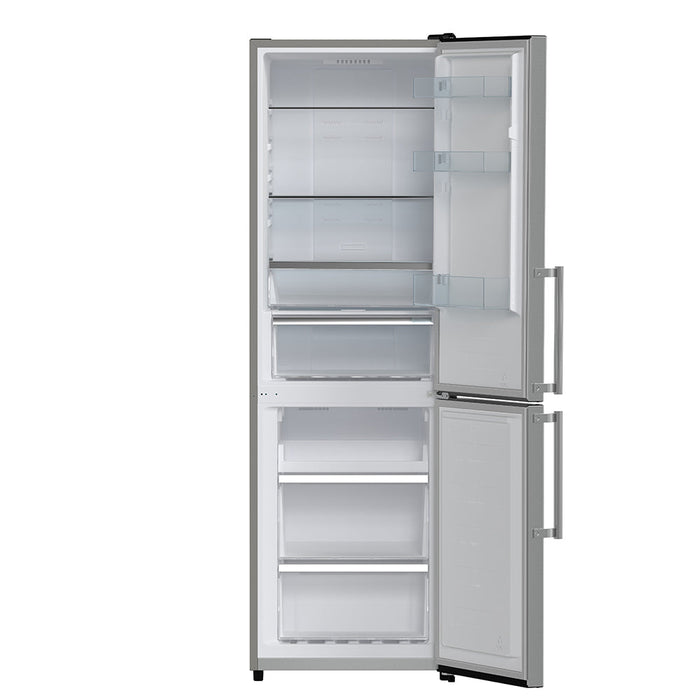 Forno 23.4" 10.8 Cu. Ft. Right Swing Refrigerator with Bottom Freezer in Stainless Steel, FFFFD1778-24RS