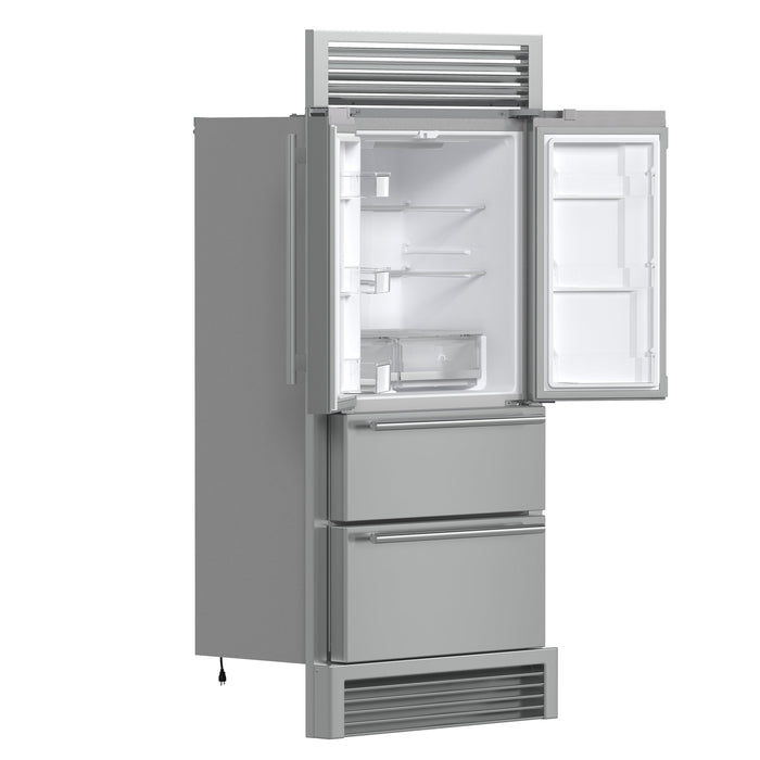 Forno 36 in. 19.3 cu.ft. French Door Refrigerator in Stainless Steel with Grill, FFRBI1820-40SG