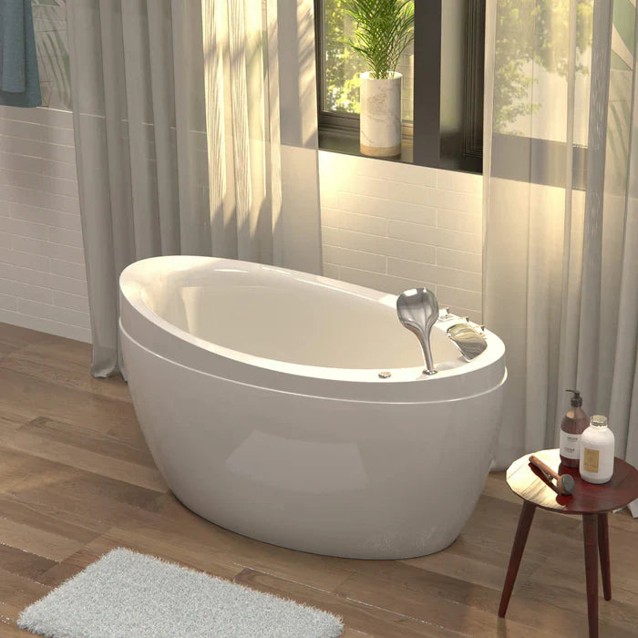 Empava 59" Freestanding Japanese Style Soaking Bathtub with Faucet, EMPV-59JT011