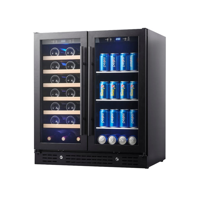 KingsBottle 30" Combination Beer and Wine Cooler with Low-E Glass Door