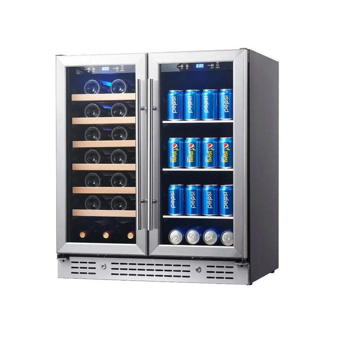 KingsBottle 30" Combination Beer and Wine Cooler with Low-E Glass Door