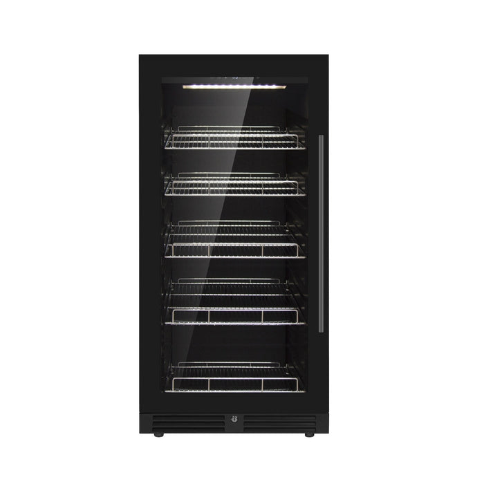 KingsBottle 389 Cans Capacity Upright Beverage Refrigerator With Low-E Glass Door