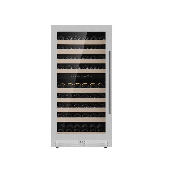 KingsBottle 47-Inch Tall Dual Zone Wine Cooler with Low-E Glass Door