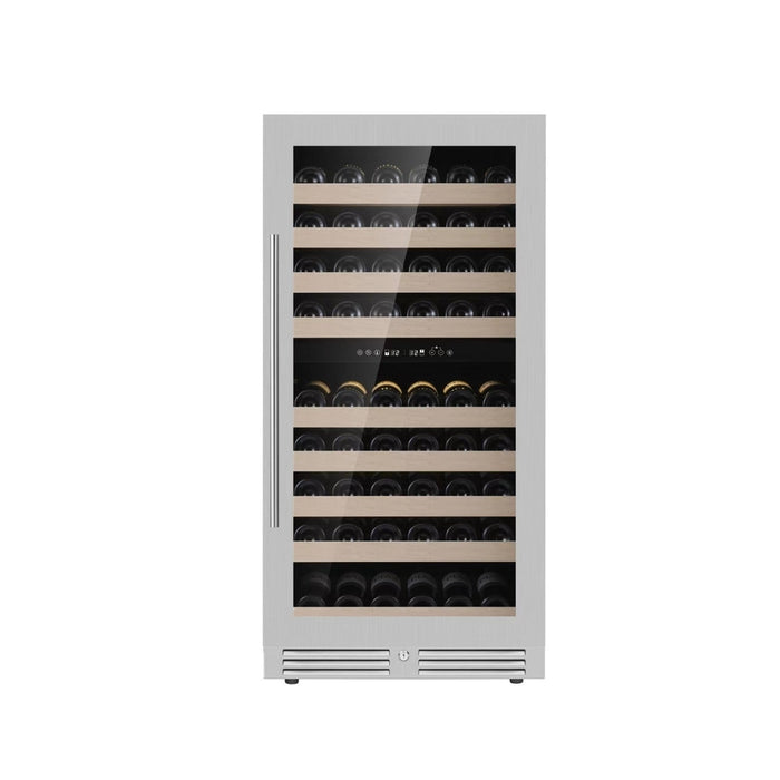 KingsBottle 47-Inch Tall Dual Zone Wine Cooler with Low-E Glass Door