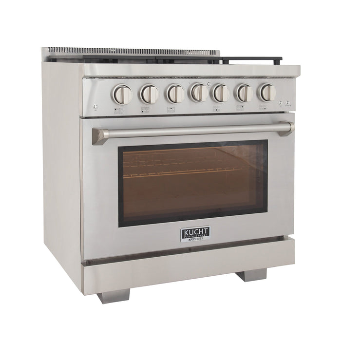 Kucht Professional 36 in. 5.2 cu ft. Propane Gas Range, KFX360/LP