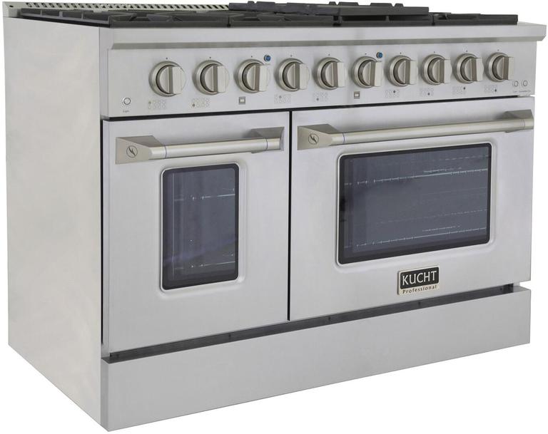 Kucht Professional 48 in. 6.7 cu ft. Natural Gas Range & Range Hood Package, AP-KNG481-S