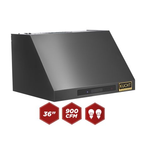 Kucht Professional 36" Under Cabinet Range Hood 900 CFM in Titanium Stainless Steel, KRH363A