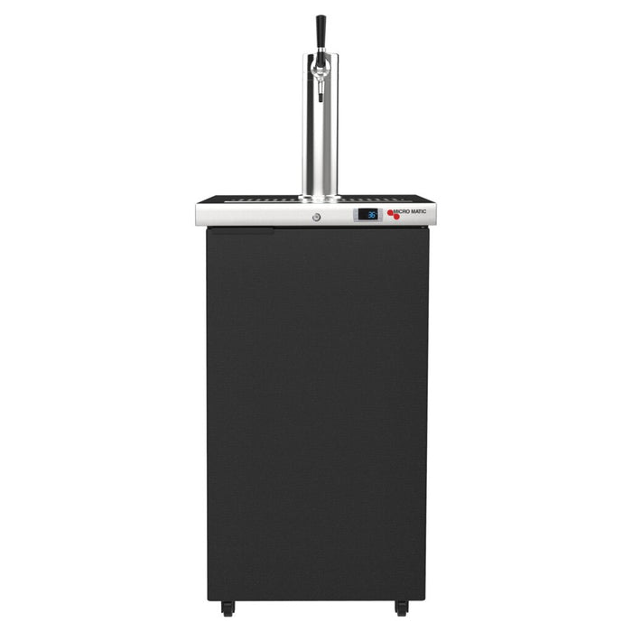 Pro-Line™ Slim17-FlexiDraft™ Kegerator - 1 Faucet - (2) 1/6 Kegs - 17-1/2" - Black Vinyl (MDD17-E-FD)