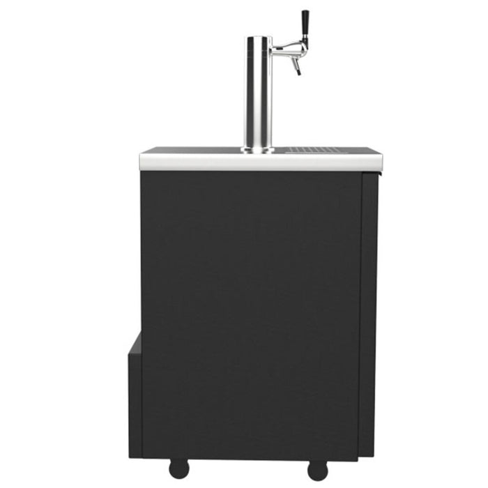 Pro-Line™ Slim17-FlexiDraft™ Kegerator - 1 Faucet - (2) 1/6 Kegs - 17-1/2" - Black Vinyl (MDD17-E-FD)