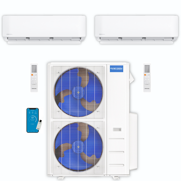 MRCOOL DIY Mini Split - 42,000 BTU 2 Zone Ductless Air Conditioner and Heat Pump, DIY-B-248HP1824