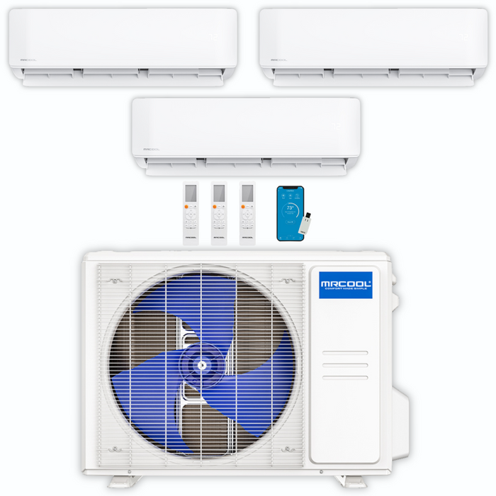 MRCOOL DIY Mini Split - 36,000 BTU 3 Zone Ductless Air Conditioner and Heat Pump, DIY-B-336HP121212