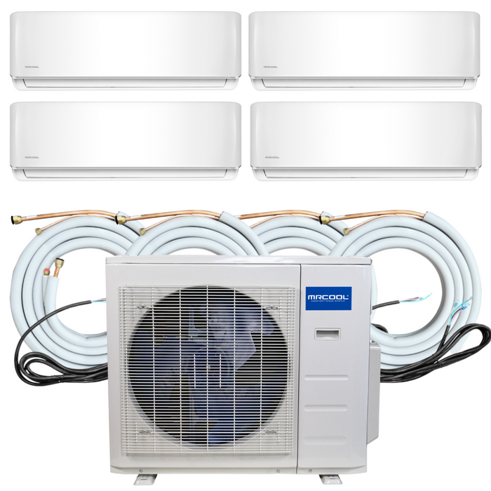 MRCOOL Olympus Mini Split - 36K BTU 4 Zone Ductless Air Conditioner and Heat Pump with 16 ft. Flared Lineset, OLY36-W-4-09-16