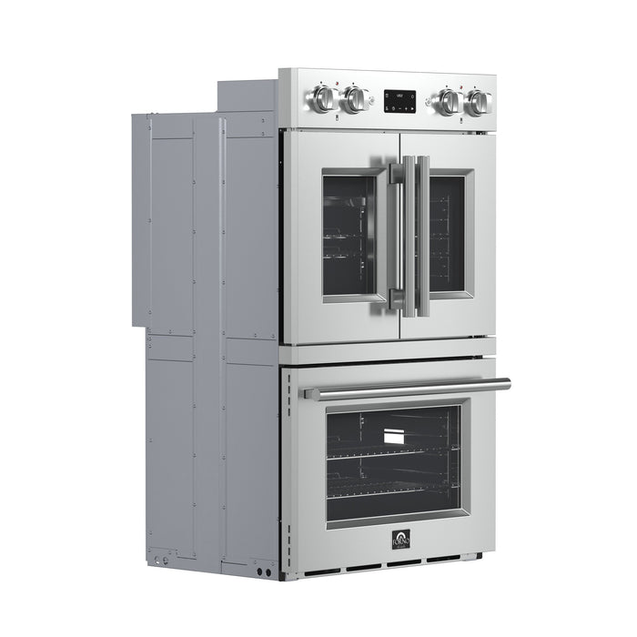 Forno 30" 7.36 Cu. Ft. French Door Double Electric Wall Oven with Air Fry, Self-Clean and Sous Vide, FBOEL1340-30