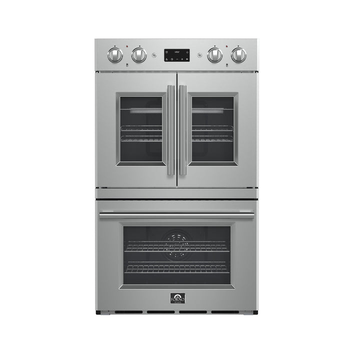 Forno 30" 7.36 Cu. Ft. French Door Double Electric Wall Oven with Air Fry, Self-Clean and Sous Vide, FBOEL1340-30