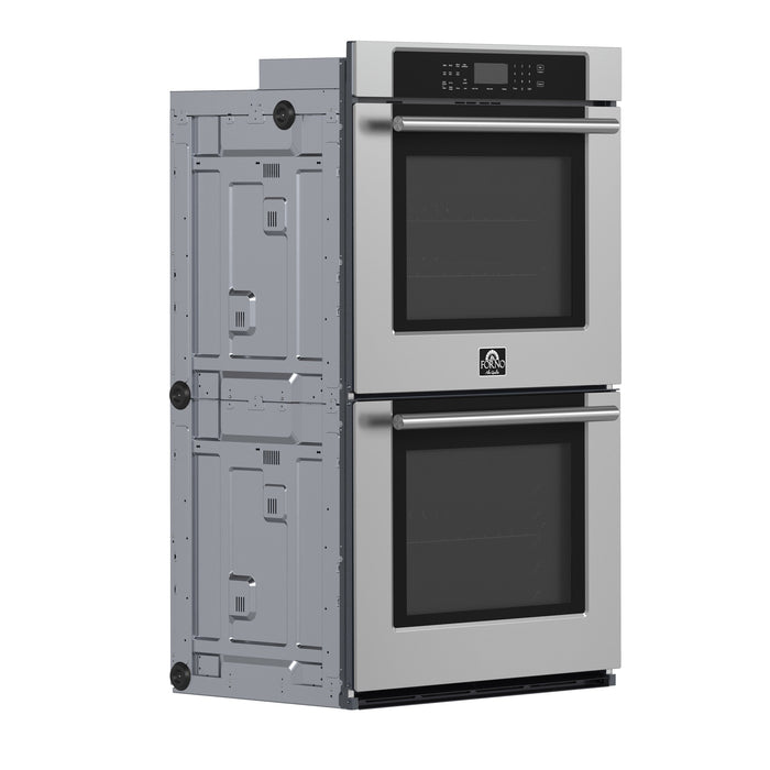 Forno 30" Built-In Double Wall Oven In Stainless Steel with Self-Clean, FBOEL1365-30