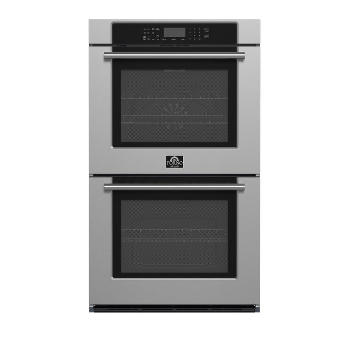 Forno 30" Built-In Double Wall Oven In Stainless Steel with Self-Clean, FBOEL1365-30