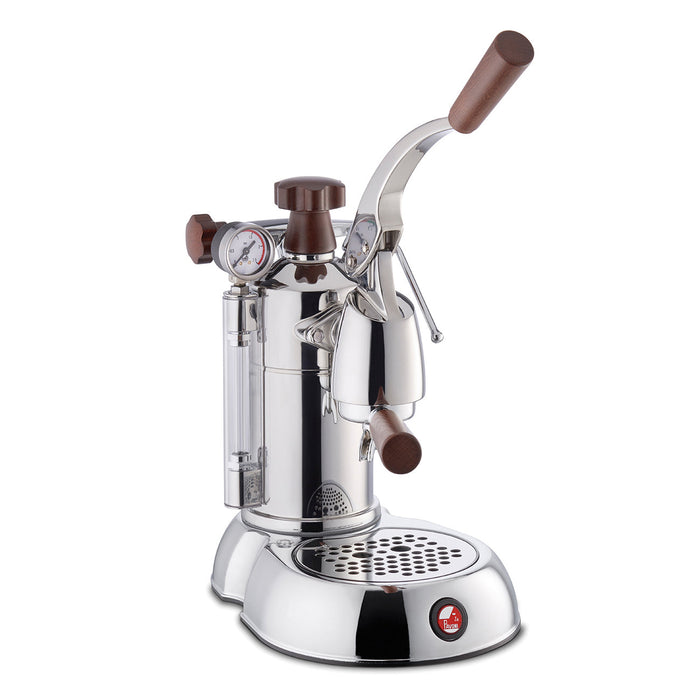 La Pavoni "Stradivari" 16 Cup Professional - Chrome with Wood #PSW-16