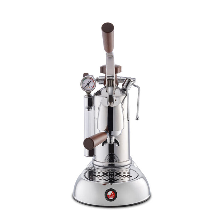 La Pavoni "Stradivari" 16 Cup Professional - Chrome with Wood #PSW-16