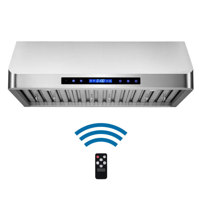 Cosmo 30" 500 CFM Convertible Under Cabinet Range Hood with Remote and Digital Touch Controls, COS-QS75