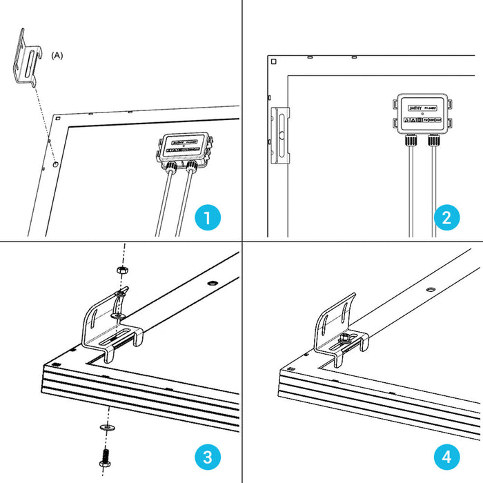 Renogy Solar Panel Mounting Curved Z Brackets