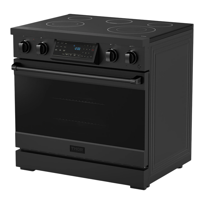 Thor Kitchen Gordon Ramsay Series 36-Inch Professional Electric Range with Tilt Panel Touch Control in Black (RSE36B)