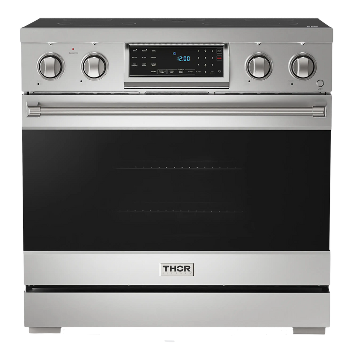 Thor Kitchen Gordon Ramsay Series 36-Inch Professional Electric Range with Tilt Panel Touch Control in Stainless Steel (RSE36)