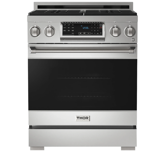 Thor Kitchen Gordon Ramsay Series 30-Inch Professional Gas Range with Tilt Panel Touch Control in Stainless Steel (RSG30)