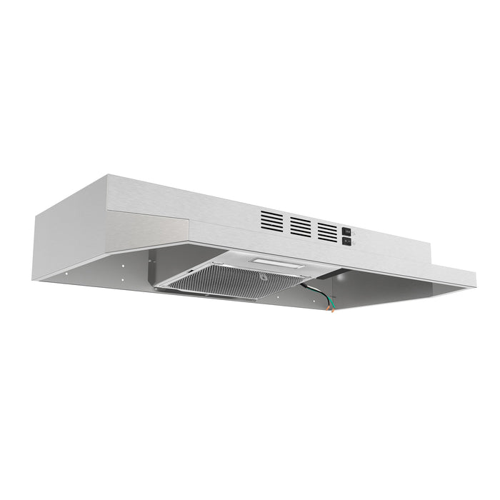 Forno 30" 200 CFM Compact Under Cabinet Convertible Range Hood in Stainless Steel, FRHUC5200-30