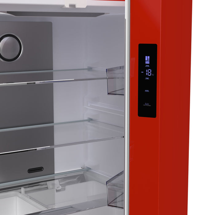 Forno Luigi 33" 18 cu. ft. French Door Refrigerator in Red, FFFFD1791-33RED