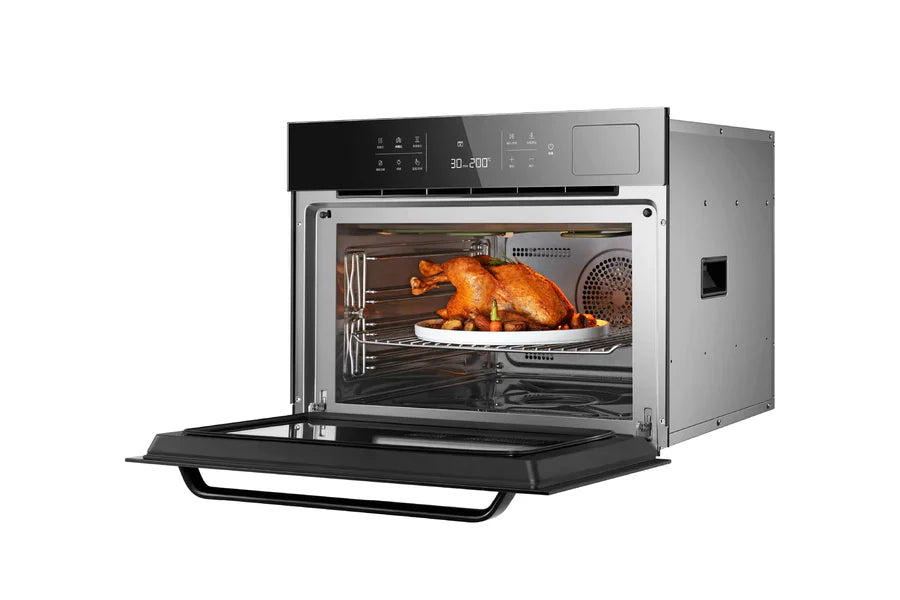 Robam 24 Inch Air Fry Convection European Element Single Electric Wall Oven in Black, ROBAM-CQ760