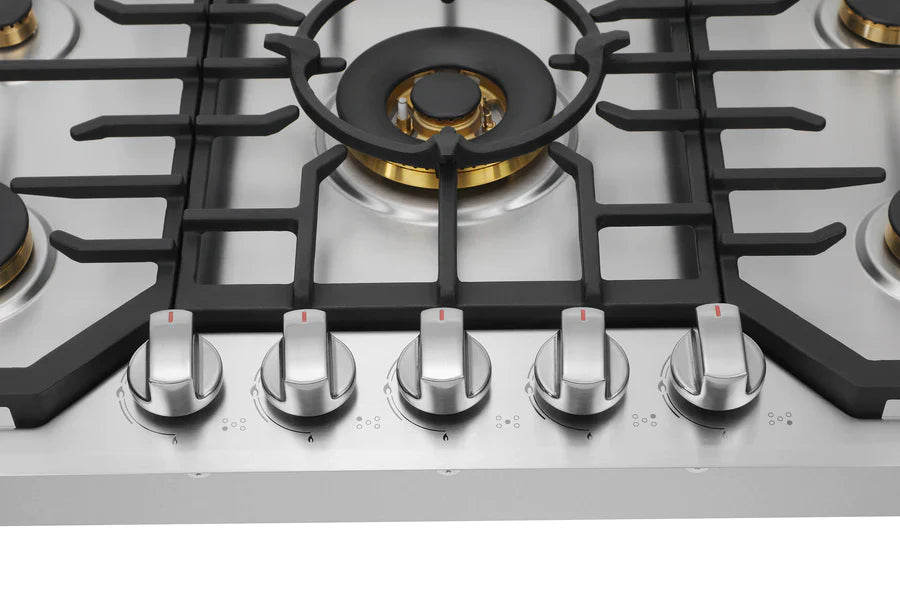 Robam 36 Inch 5 Burners Gas Cooktop in Stainless Steel, Robam-G515