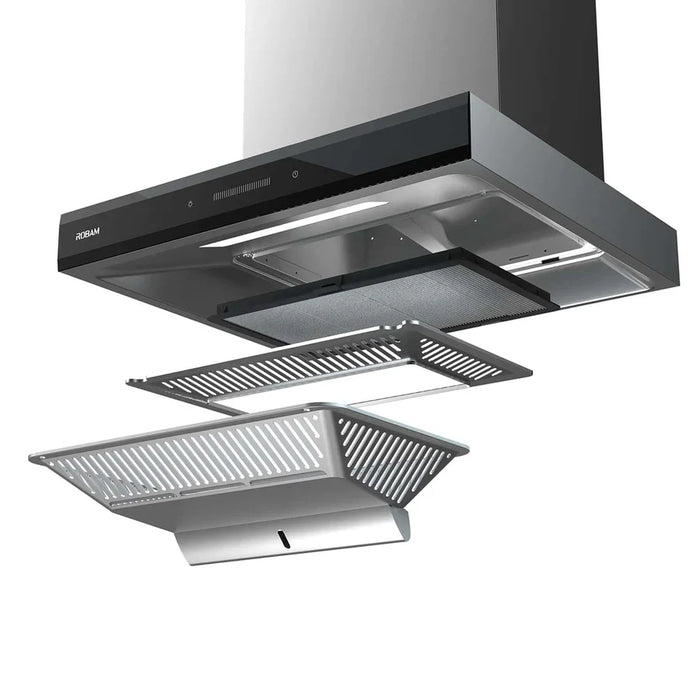 Robam 36 Inch Wall Mount Range Hood in Stainless Steel, ROBAM-A832