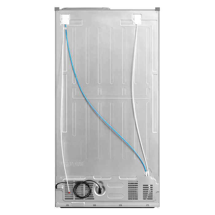 Cosmo 35" 26.3 cu. ft. Side-by-Side Refrigerator with Water and Ice Dispenser in Stainless Steel, COS-SBSR263RHSS