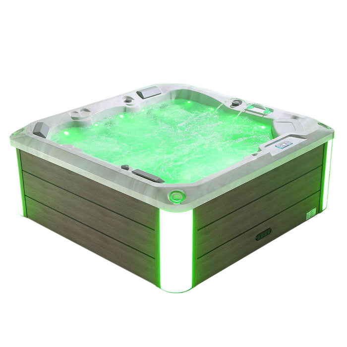 Luxury Freestanding 5-Person Square Outdoor Hot Tub - EMPV-SPA3528