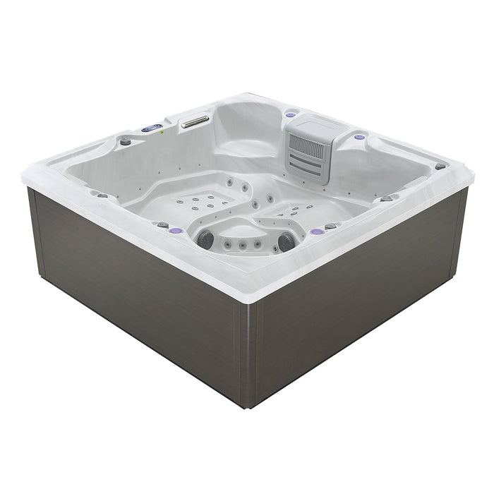 Luxury Freestanding 6-Person Square Outdoor Hot Tub - EMPV-SPA3550