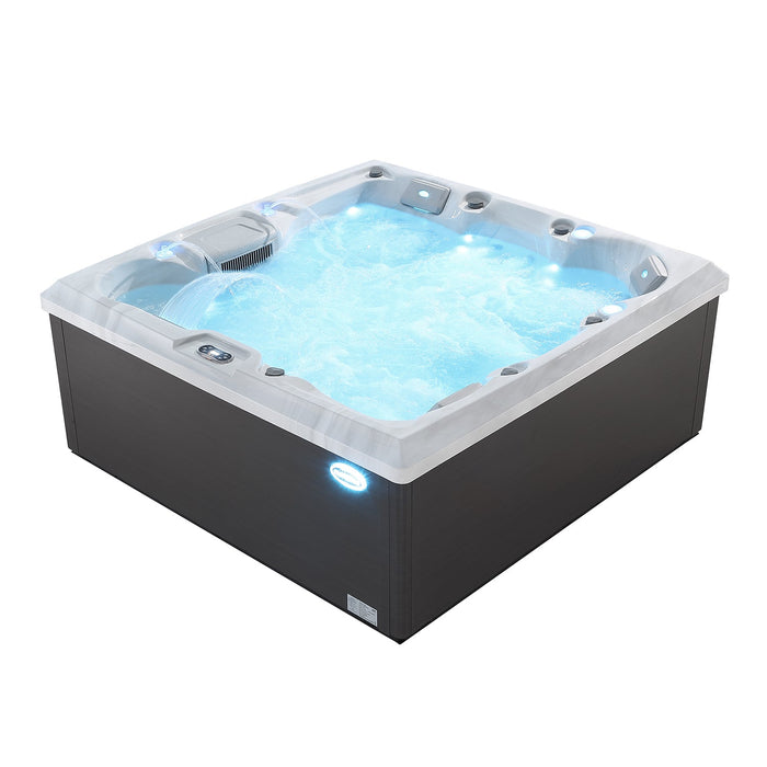 Luxury Freestanding 6-Person Square Outdoor Hot Tub - EMPV-SPA3550