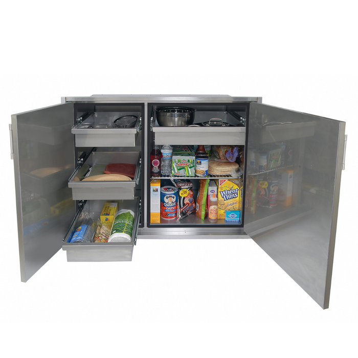 Alfresco 42-Inch Low Profile Sealed Dry Storage Pantry - AXEDSP-42L