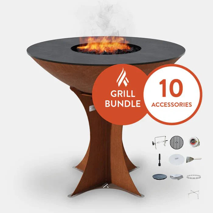 Arteflame Classic 40" Grill | Euro Base Home Chef Max Bundle | 10 Grilling Accessories