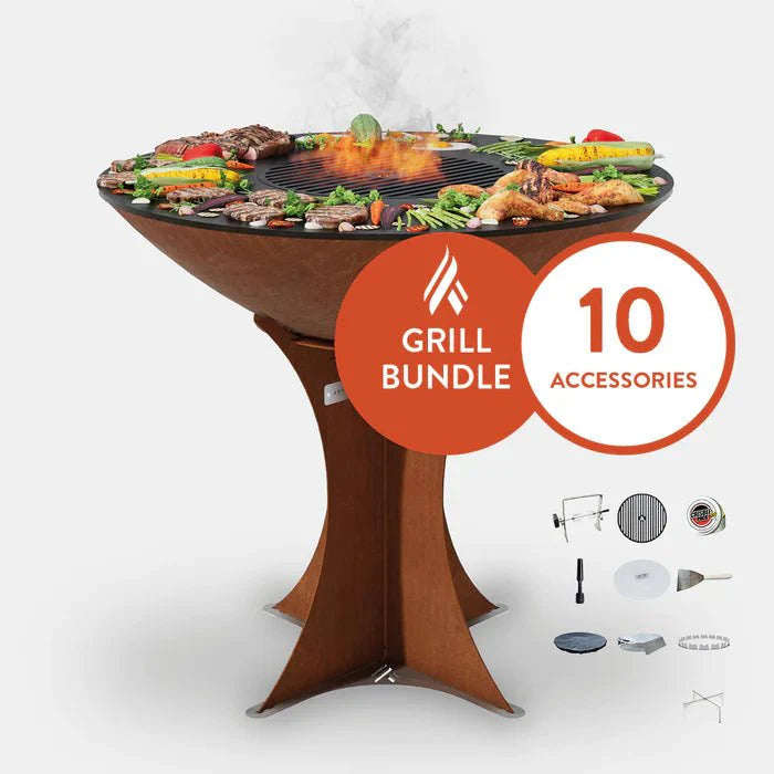 Arteflame Classic 40" Grill | Euro Base Home Chef Max Bundle | 10 Grilling Accessories