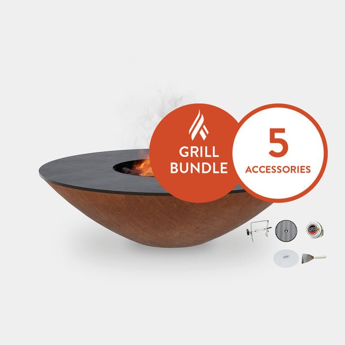 Arteflame Classic 40" Grill with Fire Pit & Cooktop | Home Chef Bundle | 5 Grilling Accessories