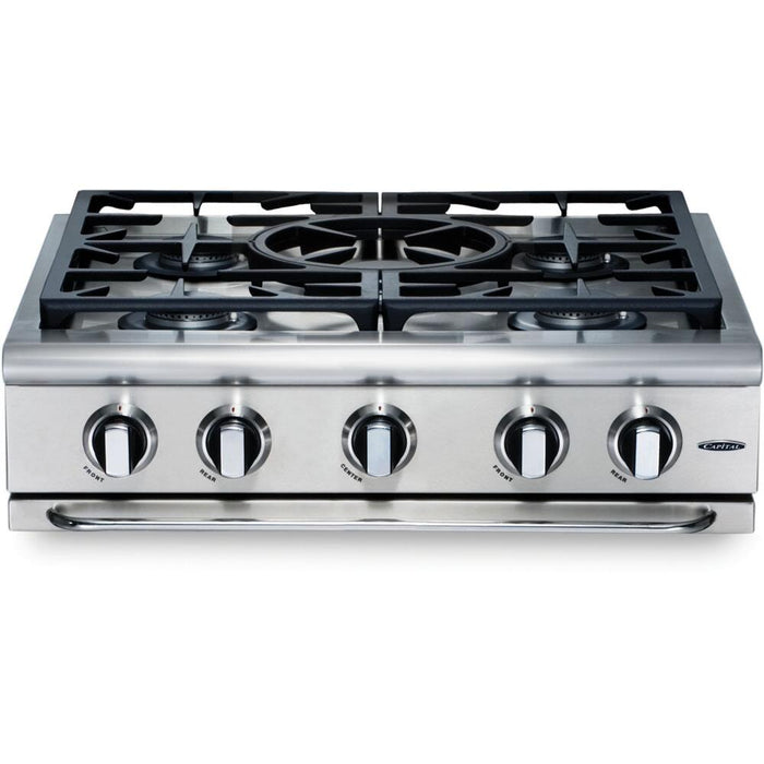 Capital 30-Inch Precision Series Built-In Gas Rangetop with 4 Sealed Burners in Stainless Steel (GRT305)