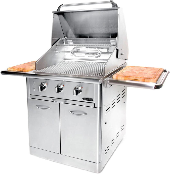 Capital 30" Precision Series Freestanding Natural Gas/Liquid Propane Grill with Infrared Burners in Stainless Steel (CG30RFSN)