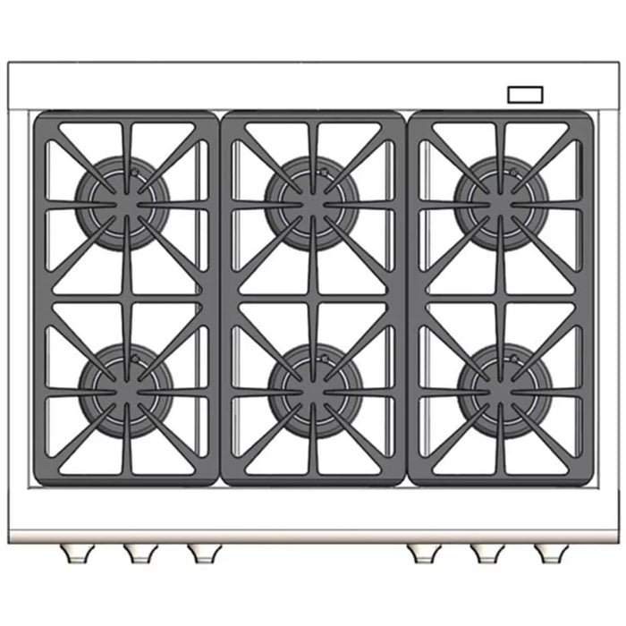 Capital 36" Connoisseurian Series Freestanding Dual Fuel Range with 5.4 cu. ft. Electric Oven in Stainless Steel (CSB362G2)