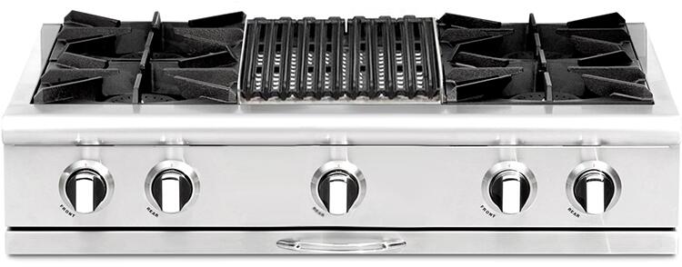 Capital 36" Culinarian Series Rangetop with 6 Open Burners, Optional Grill/Griddle in Stainless Steel (CGRT366)