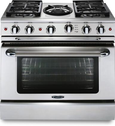 Capital 36" Precision Series Freestanding Gas Range with Self Clean, 4.9 cu. ft in Stainless Steel (GSCR366)