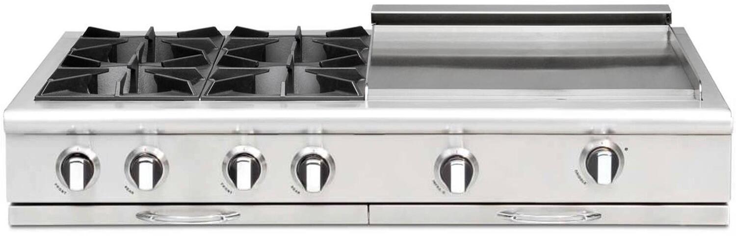 Capital 48" Culinarian Series Gas Rangetop with 8 Open Burners, Optional Grill/Griddle  in Stainless Steel (CGRT488)