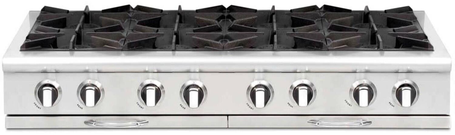 Capital 48" Culinarian Series Gas Rangetop with 8 Open Burners, Optional Grill/Griddle  in Stainless Steel (CGRT488)