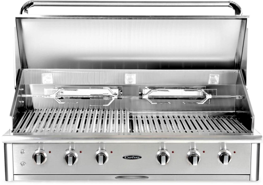 Capital 52" Precision Series Built-In Natural Gas/Liquid Propane Grill with Standard and Infrared Burners in Stainless Steel (CG52RBIN/L)